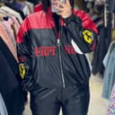 کاپشن چرم فراری ترکیبی